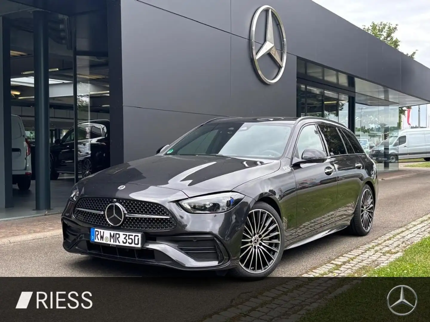 Mercedes-Benz C 300 4M T AMG+AHK+PANO+19"+STD-HZG+HUD+BURM-3D+ Gris - 1