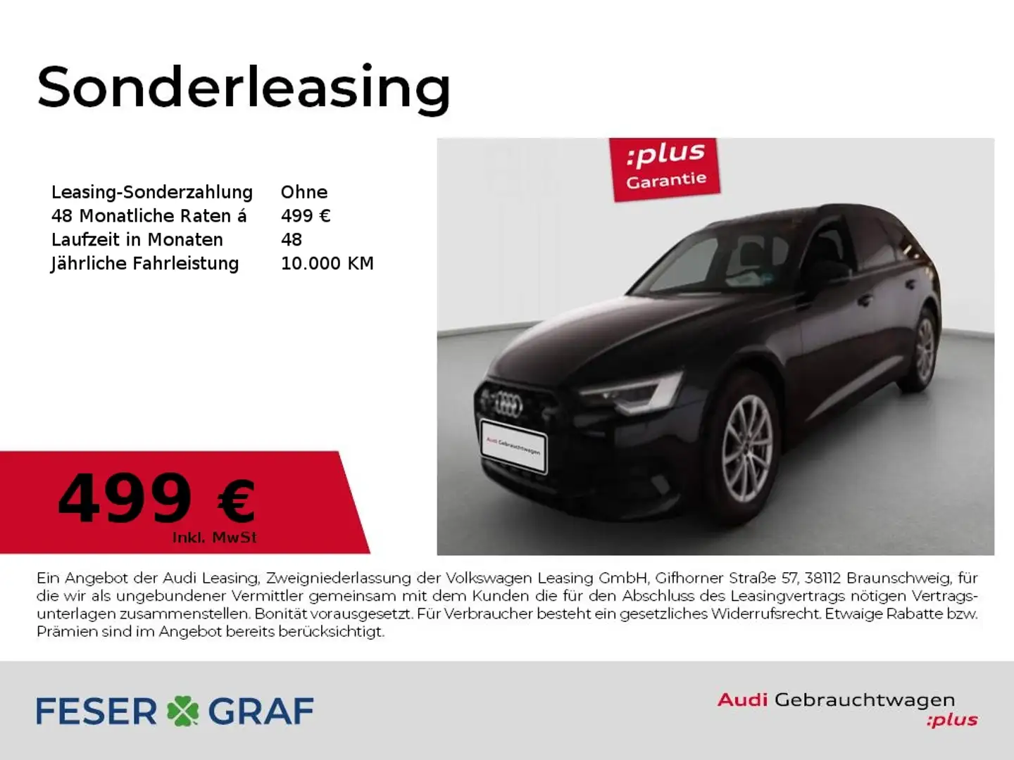 Audi A6 Avant 45TDI Matrix/Leder/Pano/Navi+/Leder/AHK/ACC Noir - 1