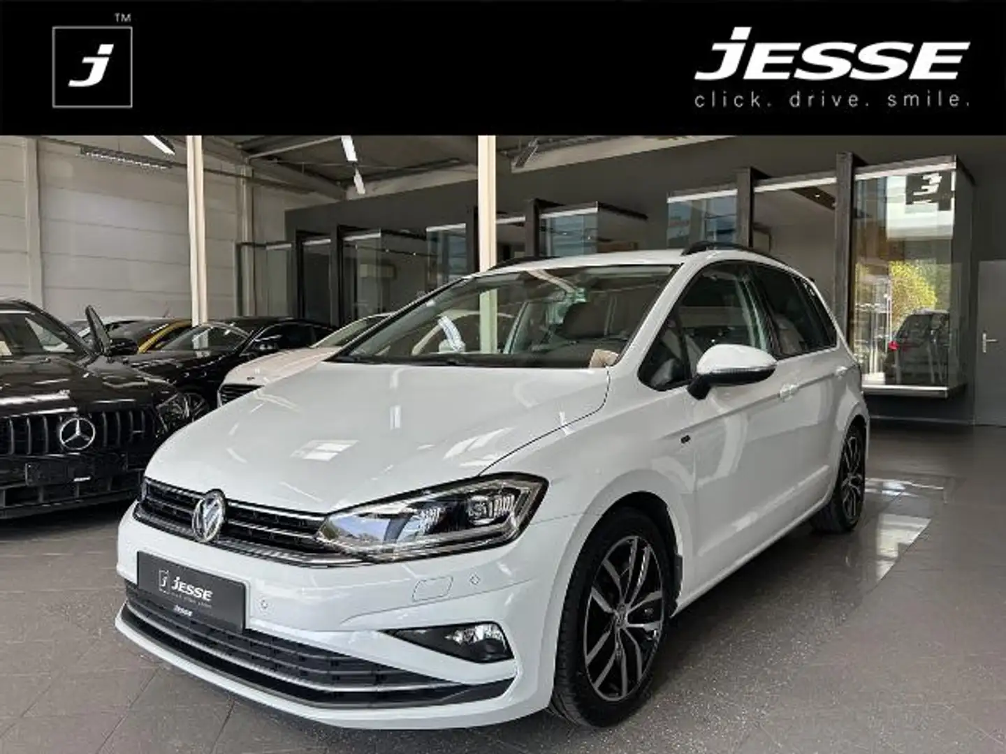 Volkswagen Golf Sportsvan 1.5 TSI R-Line LED Navi CarPlay R.Cam Weiß - 1