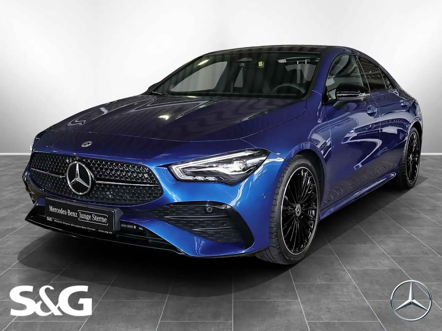 Mercedes-Benz CLA 200 Coupé AMG TOTWINKEL+PANO+DISTR+360°+19" Bleu - 1