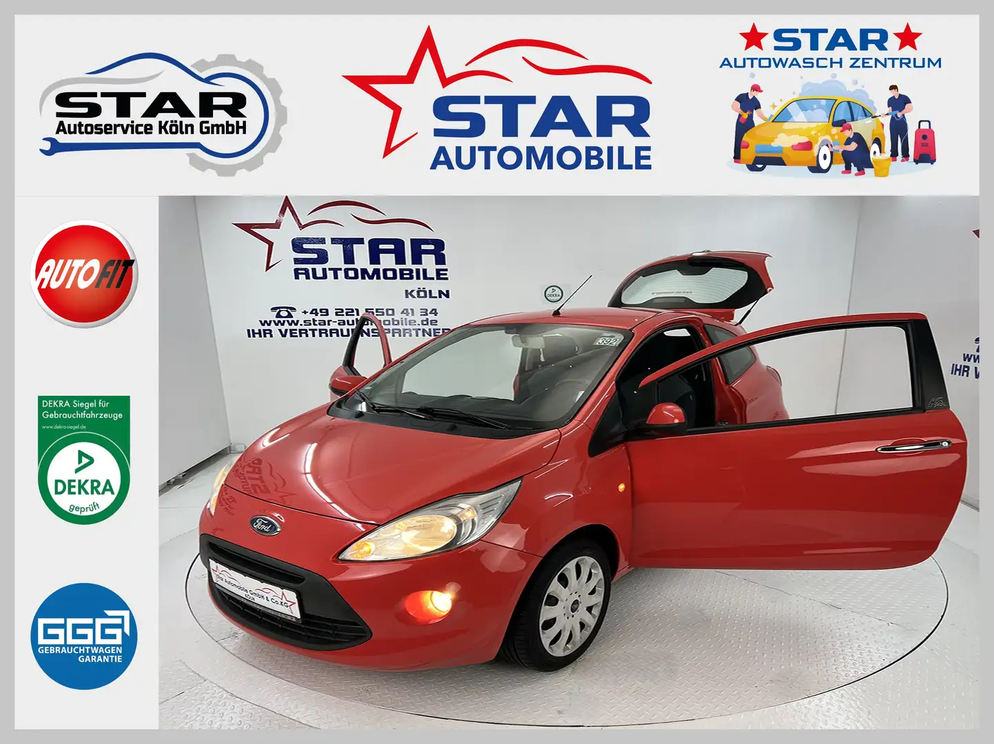 Ford Ka/Ka+ Ka Titanium*1,2-51kW*SERVO*KLIMA*ABS*AIRBAG*I.HAND Rot - 1