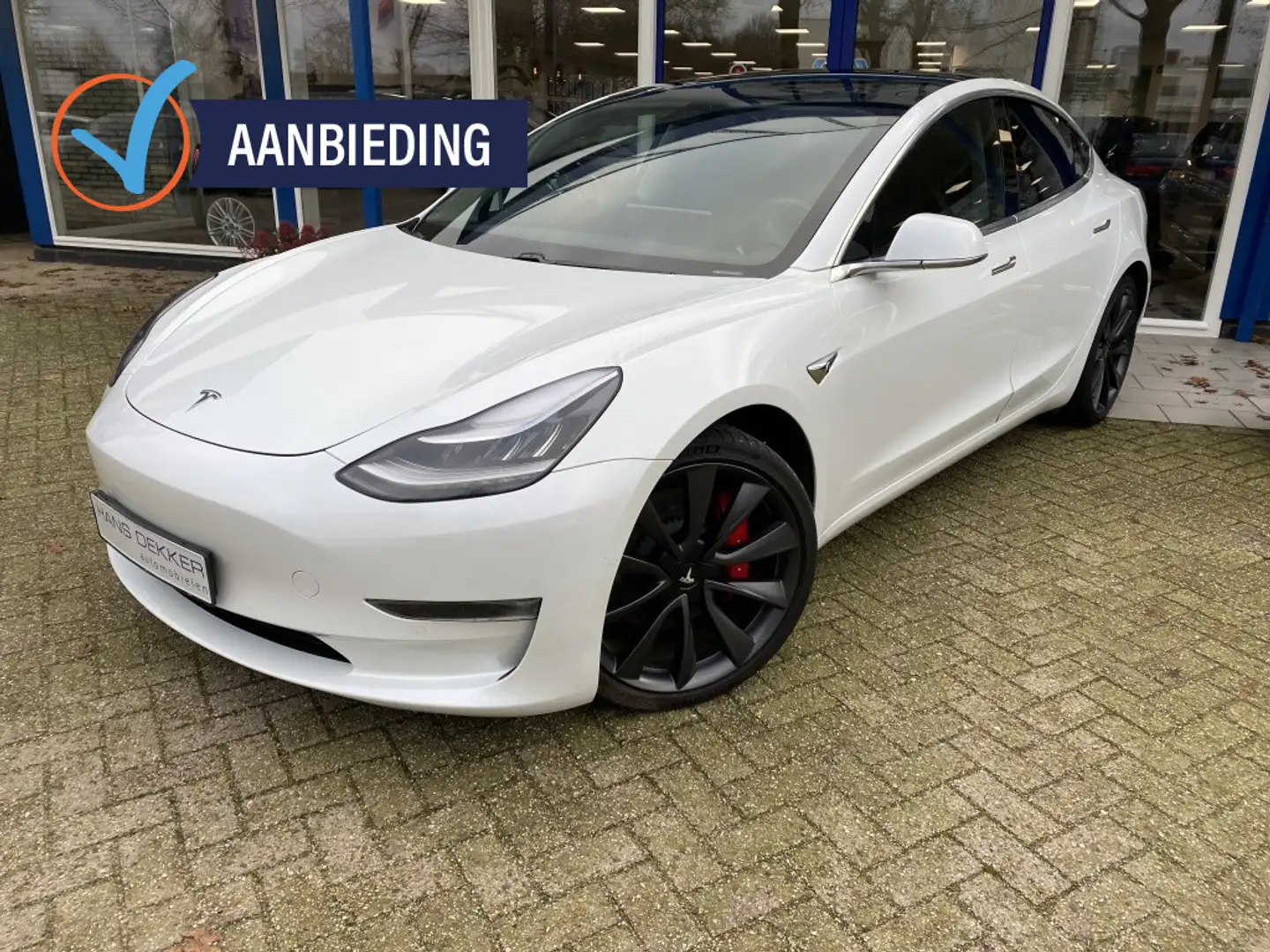 Tesla Model 3 Performance I 4% bijtelling I Panoramadak/leer/lm Wit - 1