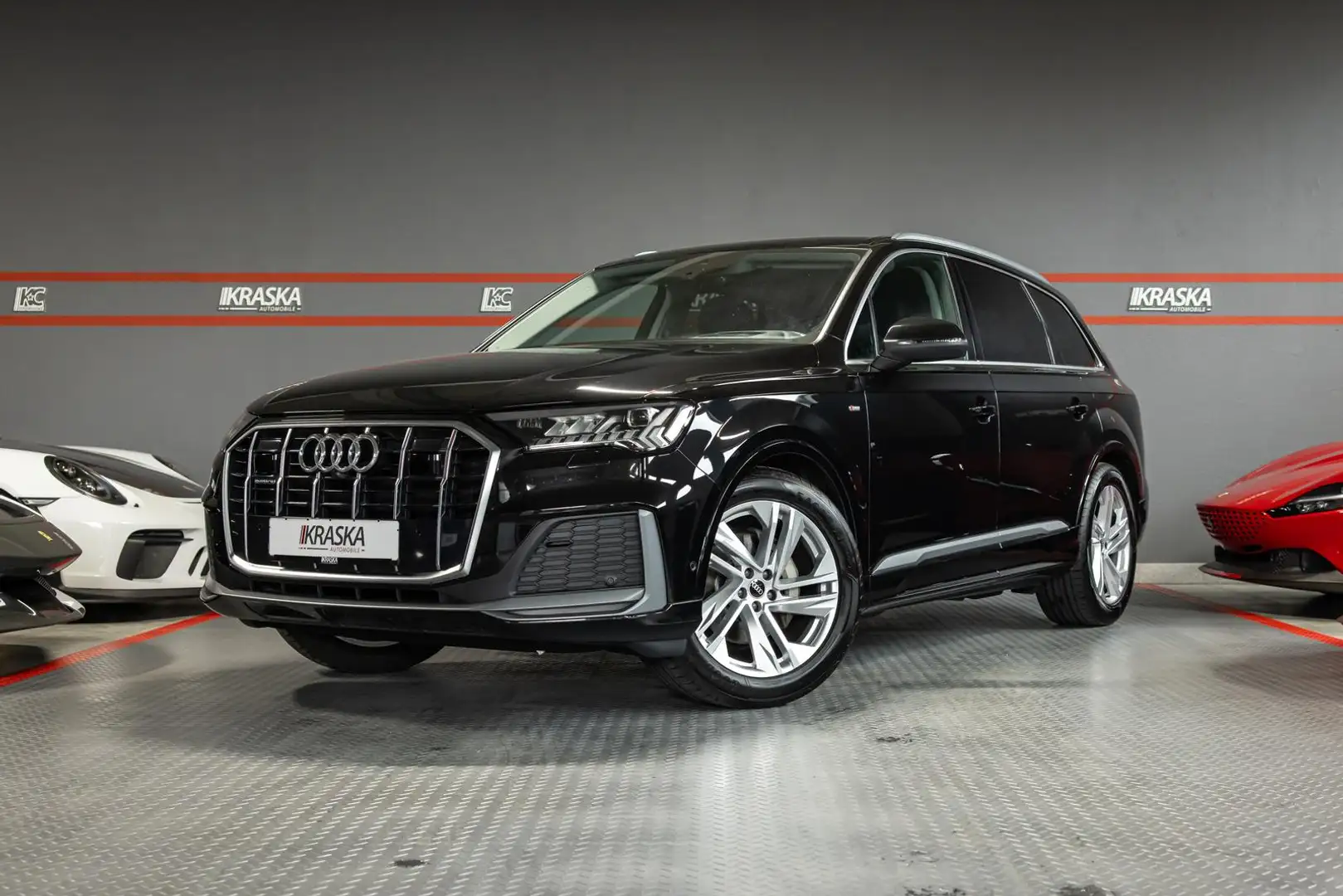 Audi Q7 50 TDI quattro S-line MATRIX RFK STHZ LEDER Noir - 1