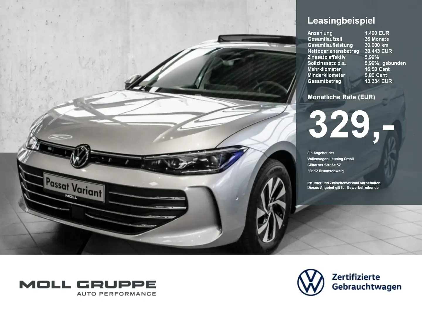 Volkswagen Passat Business 1.5 l eTSI OPF DSG NAVI/PANO Argent - 1