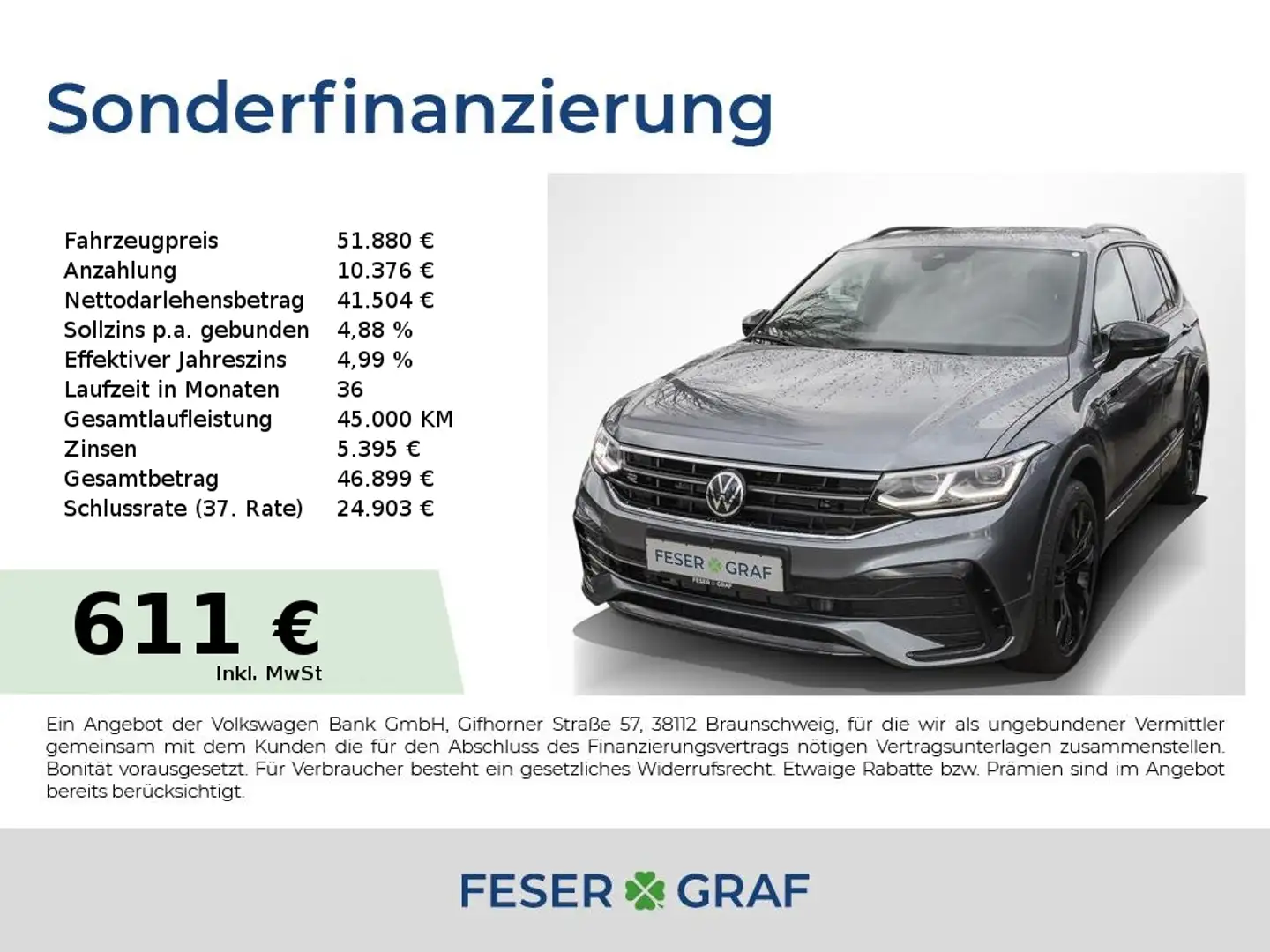Volkswagen Tiguan Allspace 2.0 TDI 4M R-Line Black DSG 7Si Szürke - 1