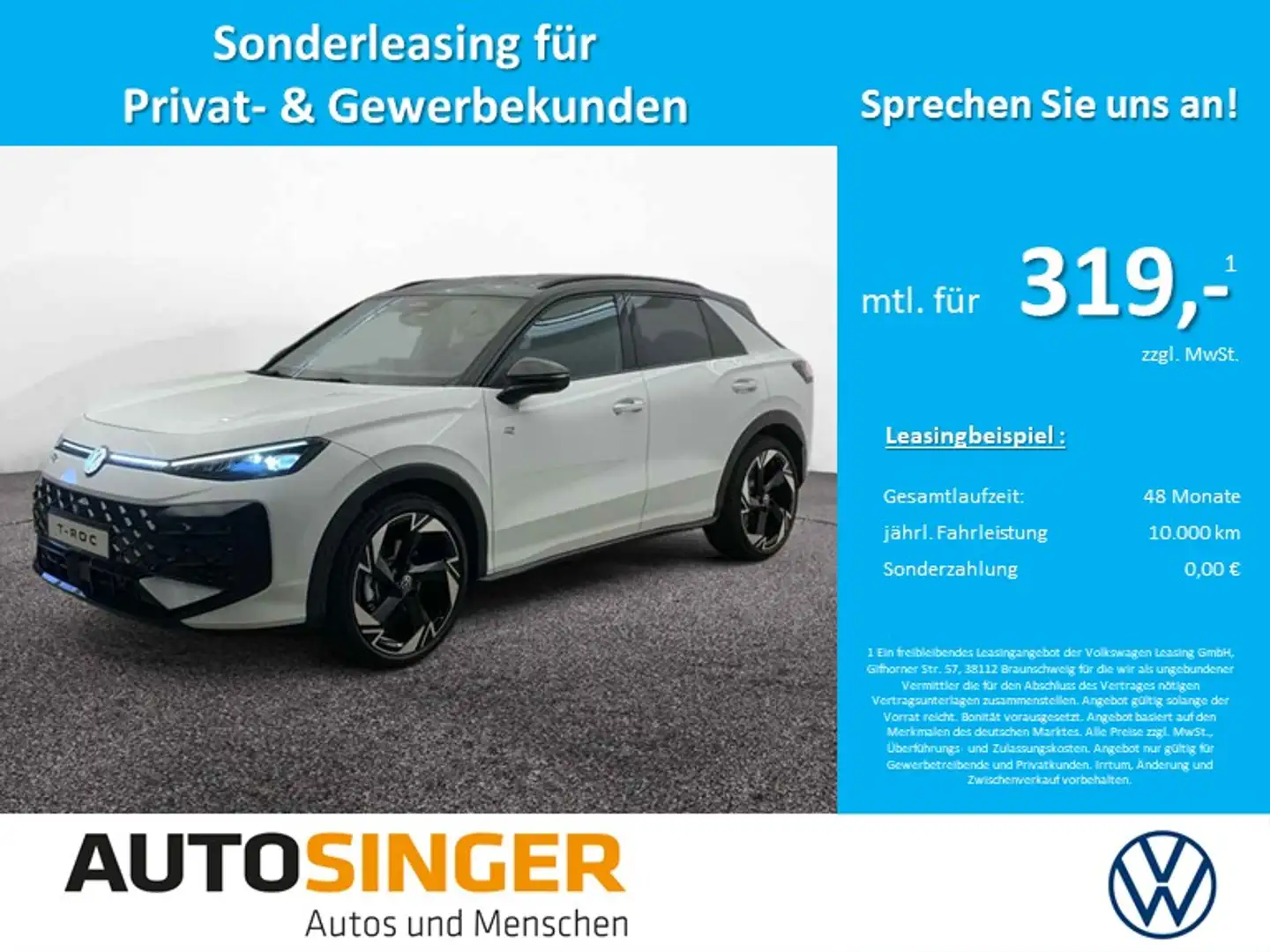 Volkswagen T-Roc R-Line 1.5 eTSI DSG BLACK*HUD*360*ACC* Weiß - 2
