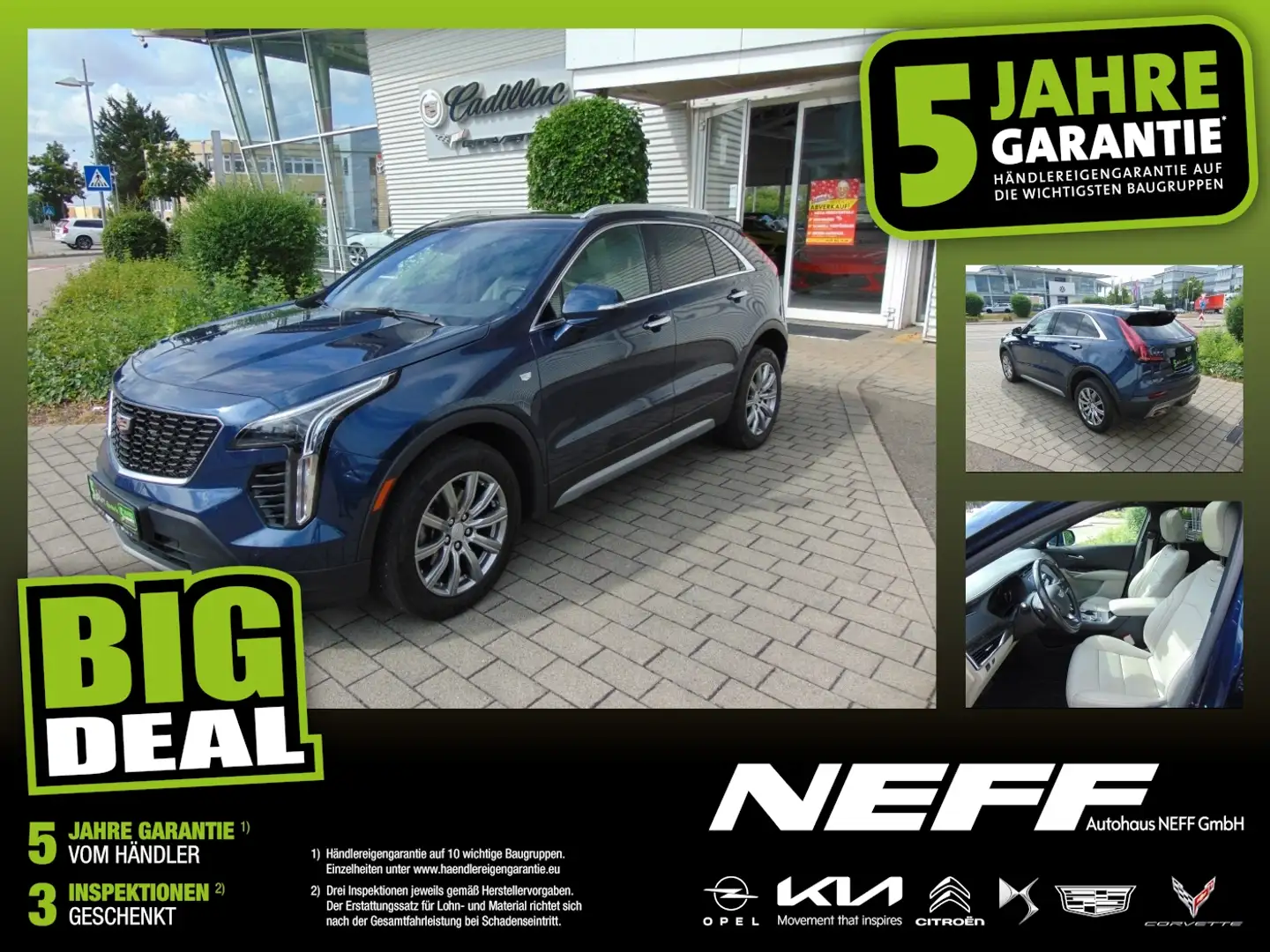 Cadillac XT4 2.0 Turbo Premium Luxury Panoramadach AHK Bleu - 1
