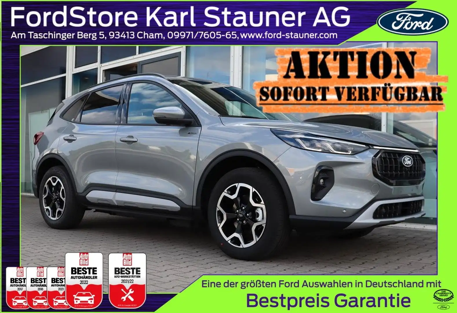 Ford Kuga Active PHEV 2.5 PHEV Techno-Paket 4,99% FIN Silber - 1