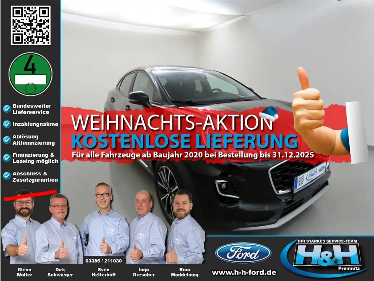 Ford Puma 1.0 M-Hybrid Titanium X Massage+ACC+SHZ Schwarz - 1