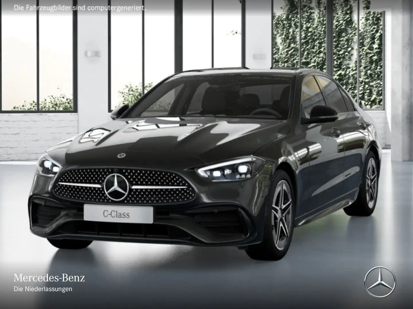Mercedes-Benz C 200 AMG+NIGHT+PANO+360+AHK+TOTW+KEYLESS+9G Grau - 2