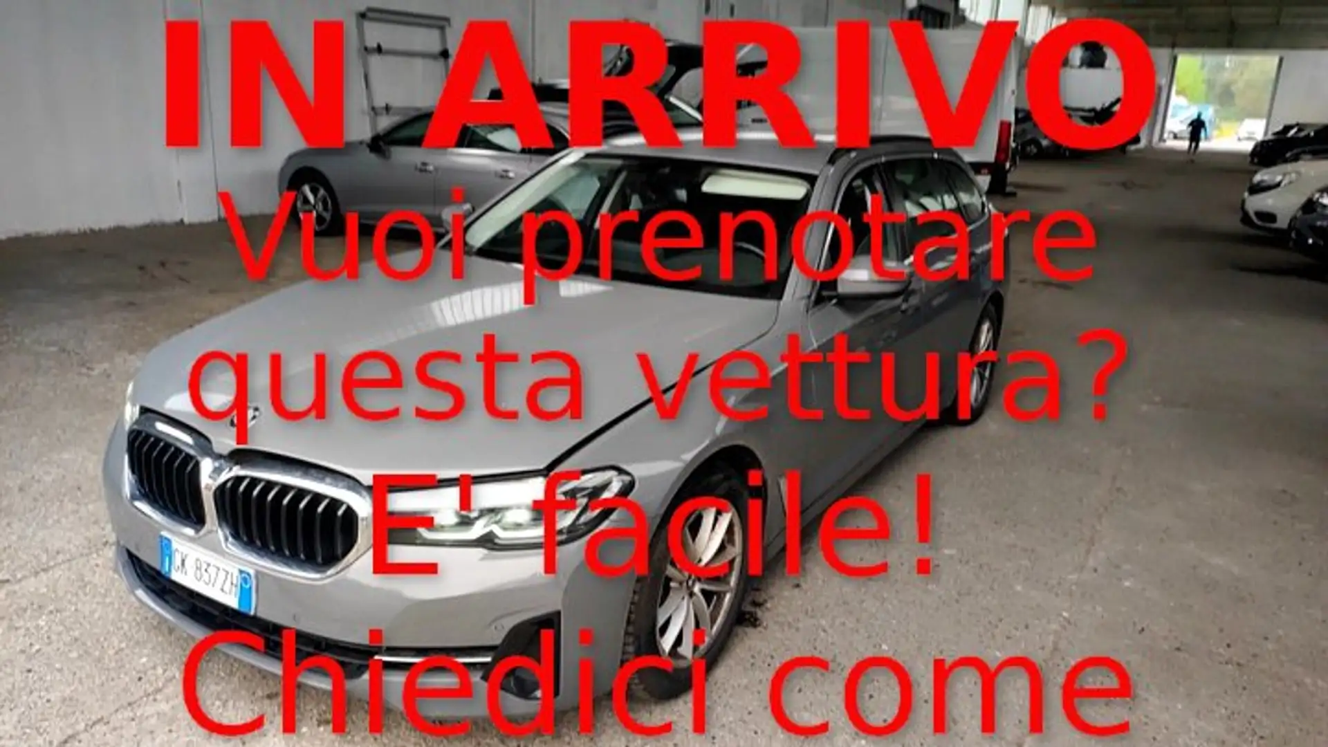 BMW 520 d Touring 48V Aut Nav Pelle Cam UNIPRO IVA DEDUCIB Grigio - 2