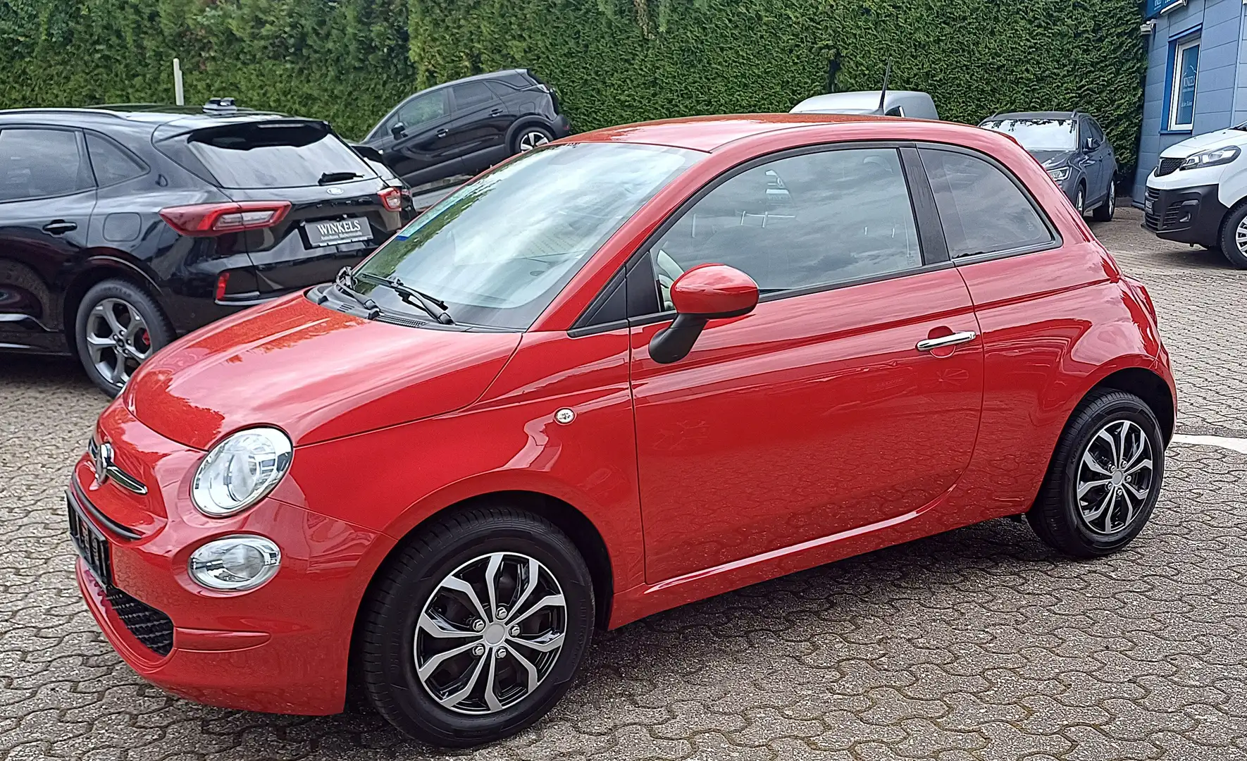 Fiat 500 1.0 Pop Hybrid-Klima-Navi-Designpaket weiß-DAB Rot - 1