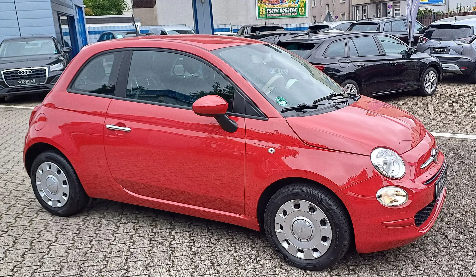Fiat 500 1.0 Pop Hybrid-Klima-Navi-Designpaket weiß-DAB Rot - 2