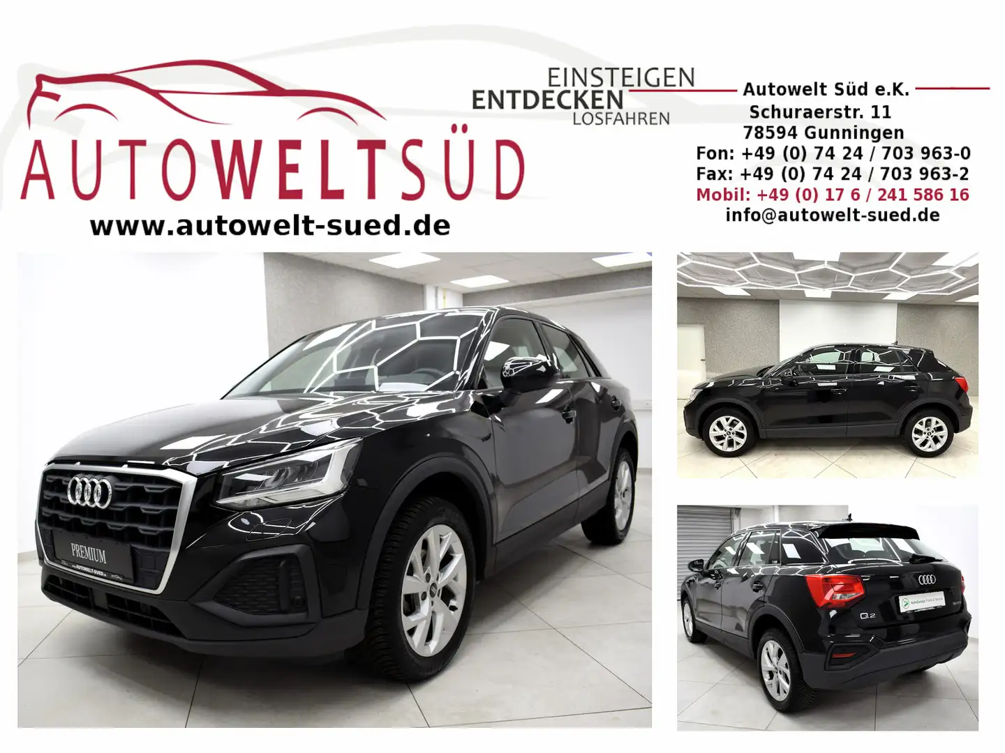 Audi Q2 35 TFSI S Tronic Navi SHZ ACC RCam el.Heckklappe Schwarz - 1