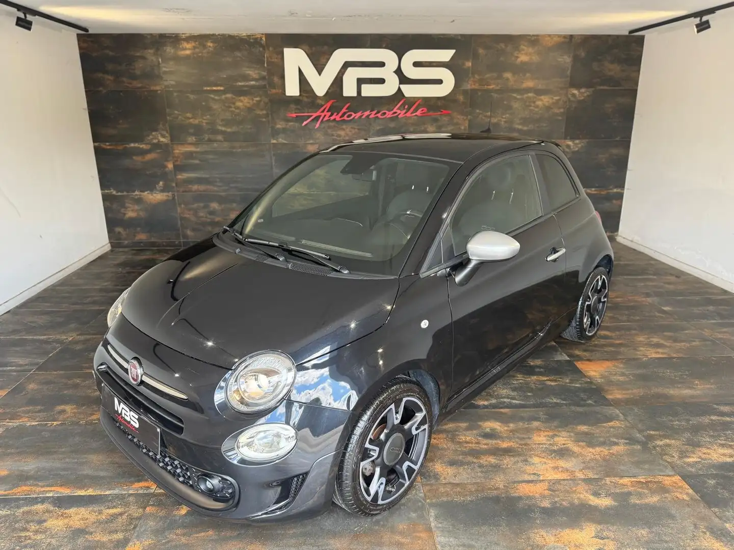 Fiat 500 500 1.0i * HYBRIDE * TOIT PANO * RADARS *CLIM *GPS Zwart - 2