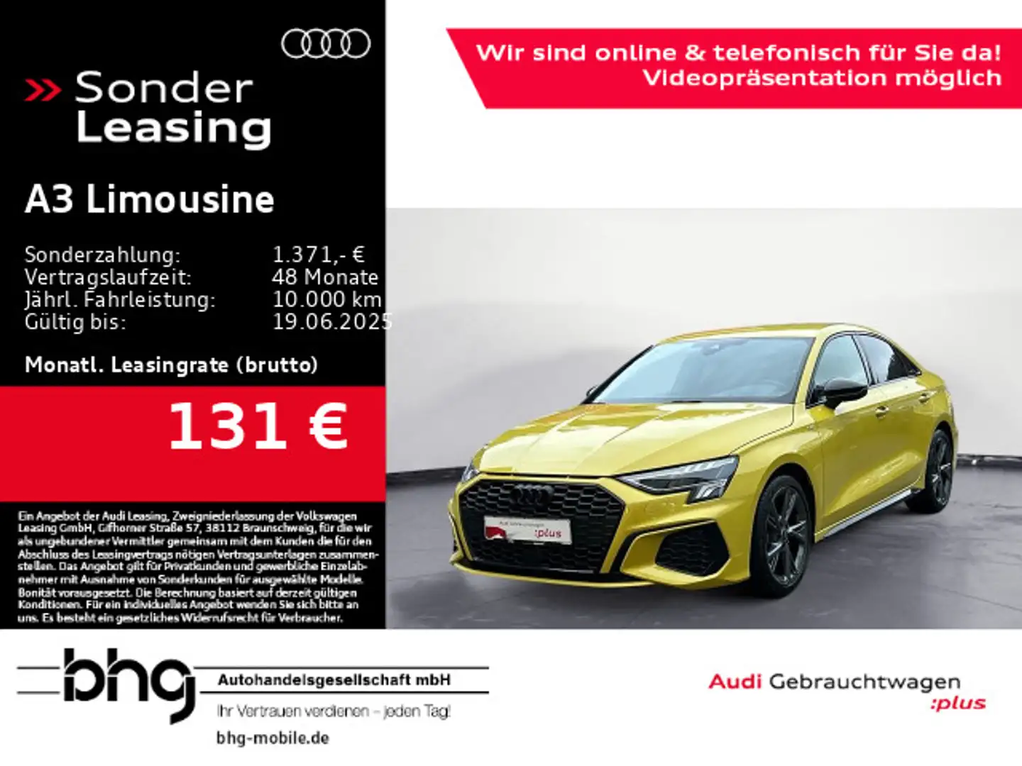 Audi A3 S-Line Navi Sitzheizung Klima Amarillo - 1