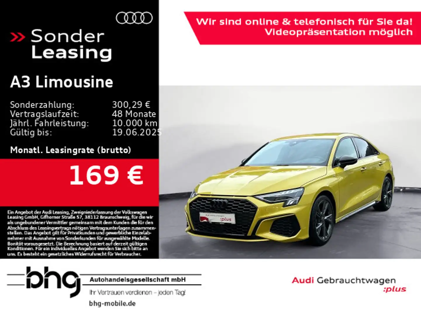 Audi A3 A3 S-Line Navi Sitzheizung Klima Giallo - 1
