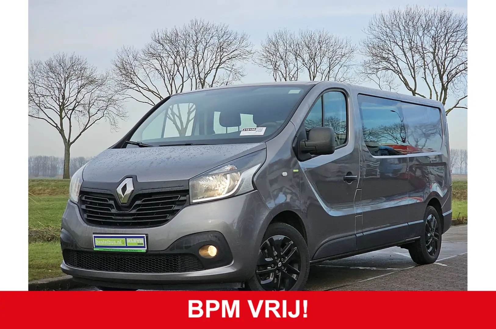 Renault Trafic 1.6 dCi T29 L2H1 DC Work Edition Energy LMV, airco Grijs - 1