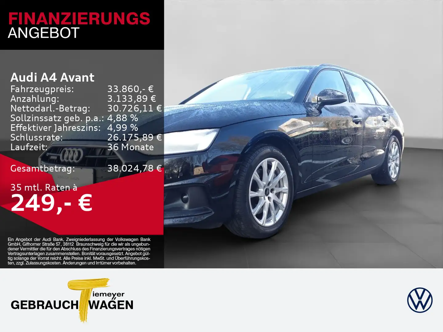 Audi A4 40 TFSI Q AHK NAVI LM17 SITZHZG Schwarz - 1
