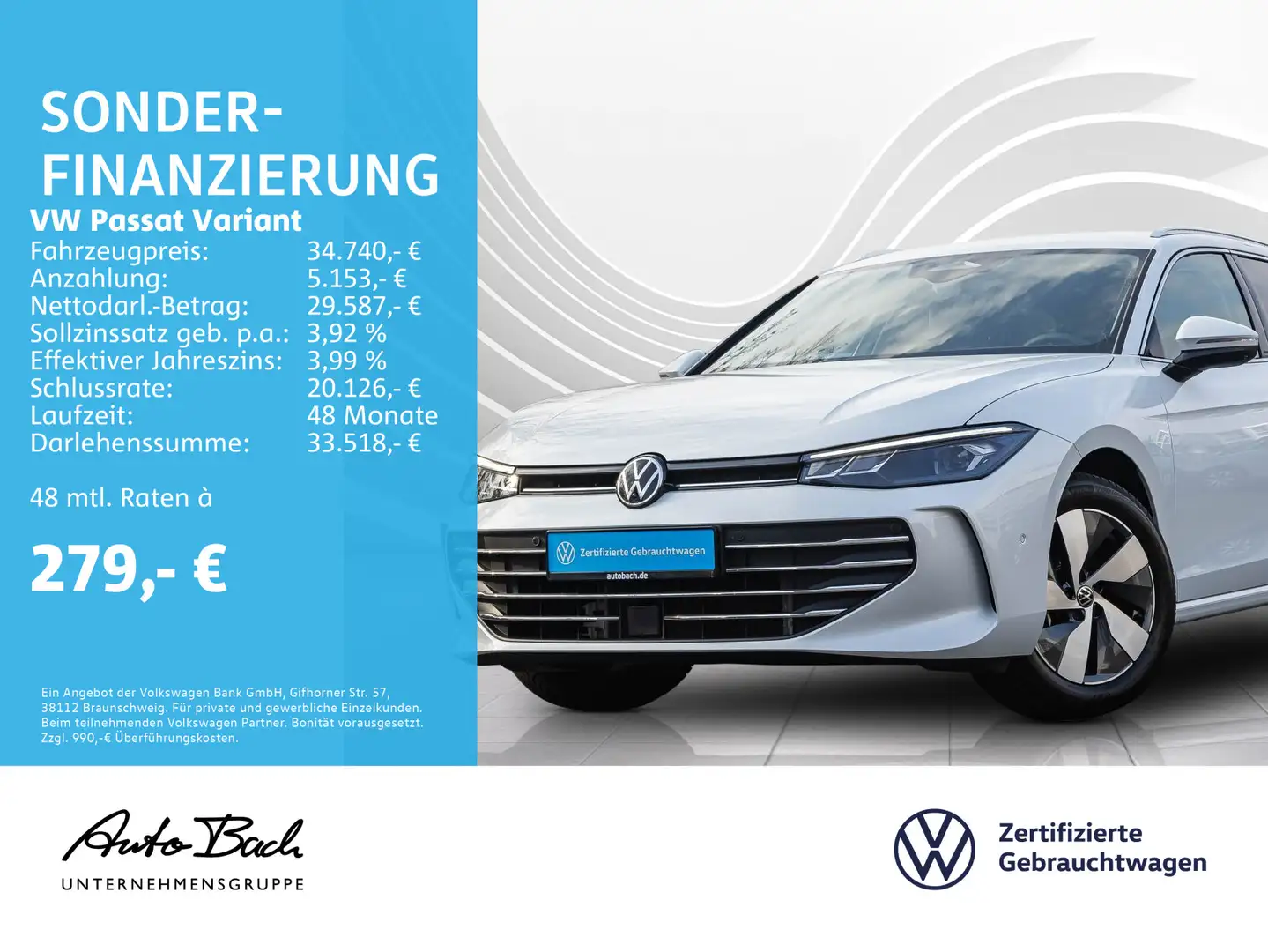 Volkswagen Passat Variant 1.5 eTSI DSG Business, Navi, LED, Blanc - 1