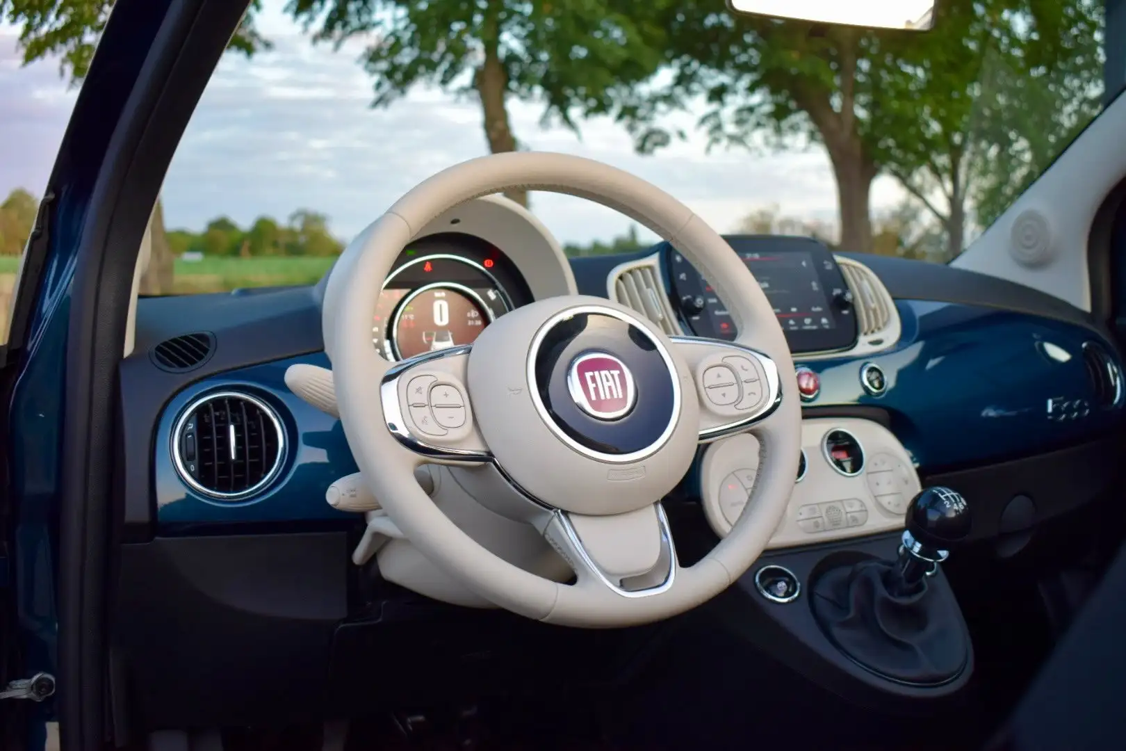 Fiat 500C 1.0 Dolcevita HYBRID, CarPlay/Airco/Cruise/Led/PDC Bleu - 2