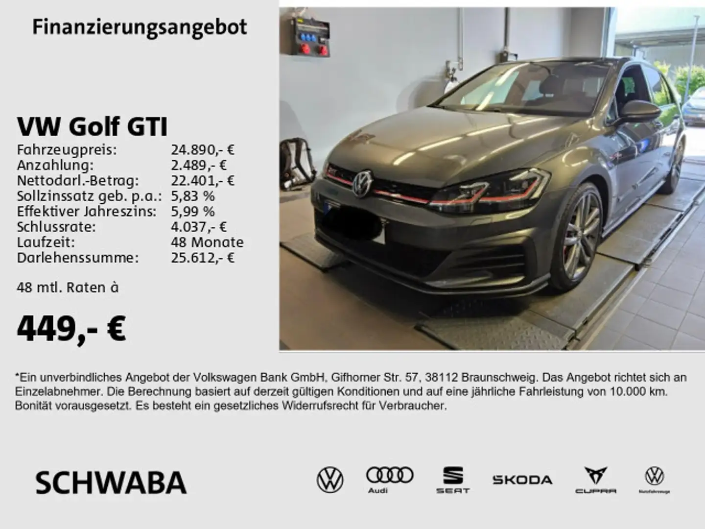 Volkswagen Golf GTI Performance DSG*LED*PANO*ACC*NAVI*17"LM Szürke - 1