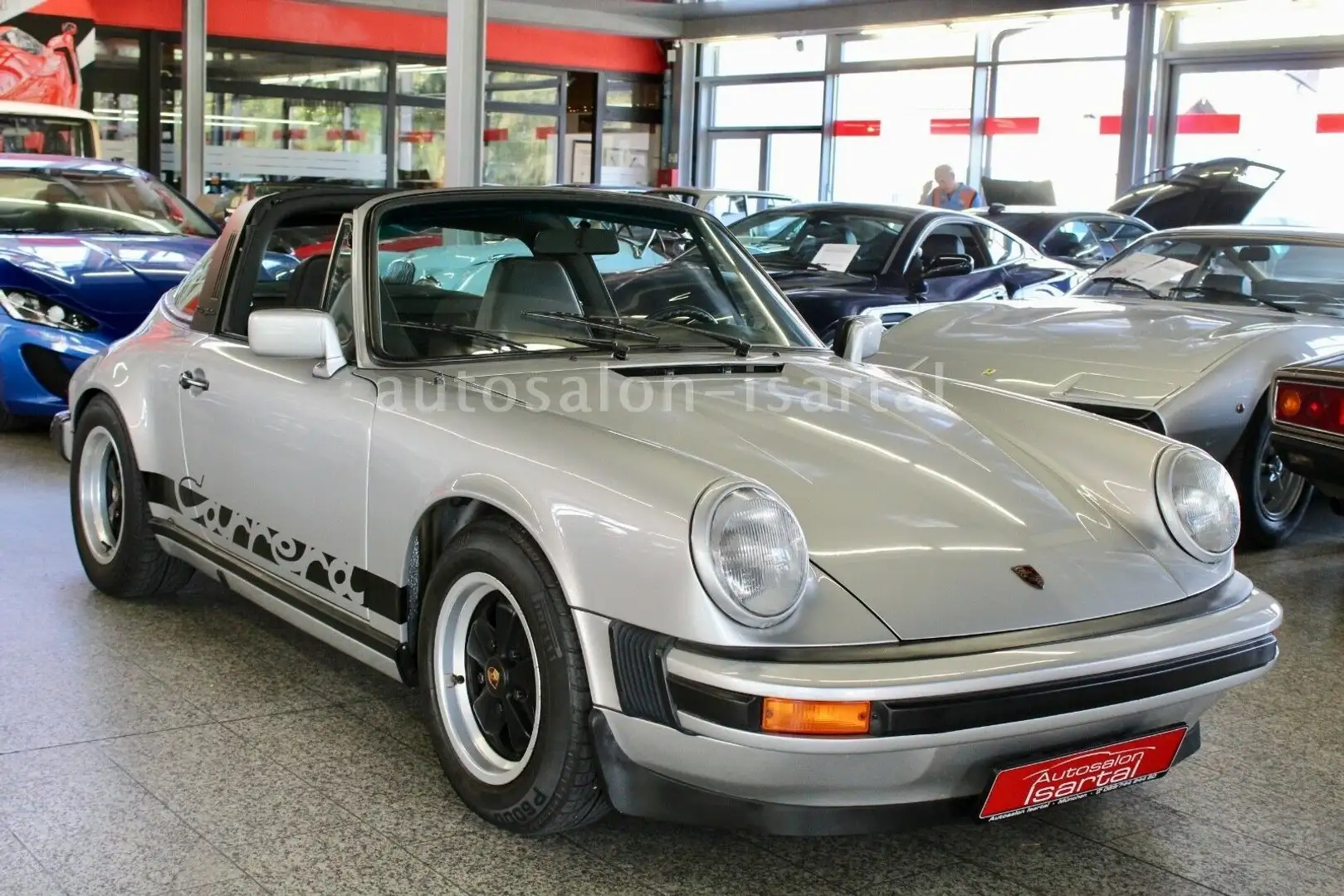 Porsche 911 3.0 Carrera Targa - matching # -restauriert Silver - 2