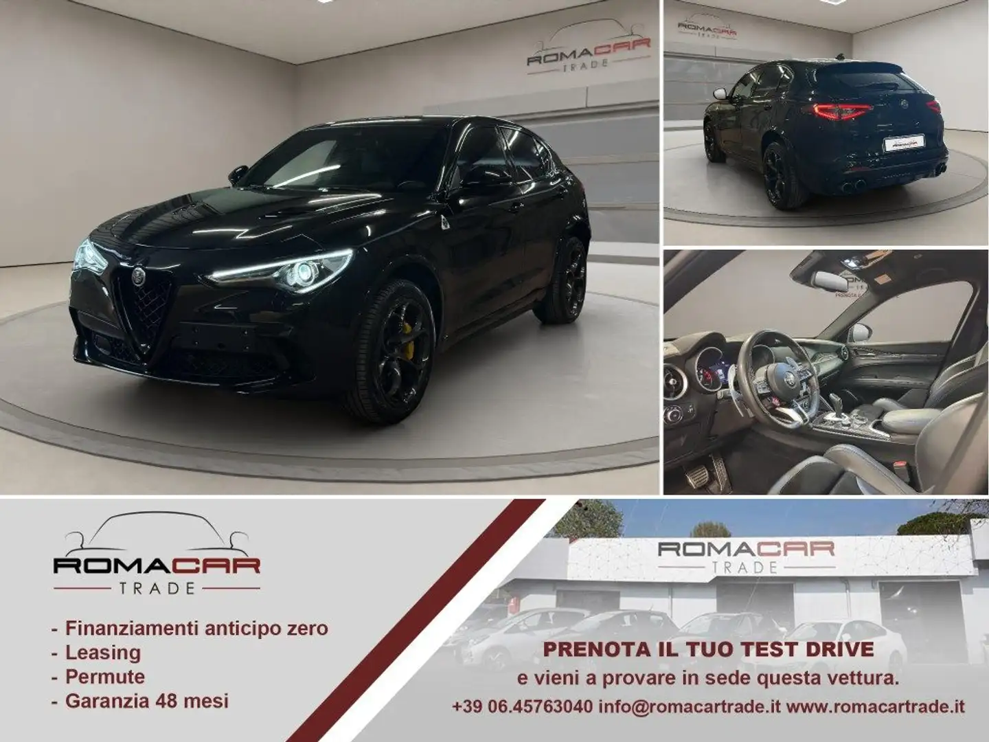 Alfa Romeo Stelvio 2.9 Bi-Turbo V6 510 CV AT8 Quadrifoglio IN SEDE! Negro - 1
