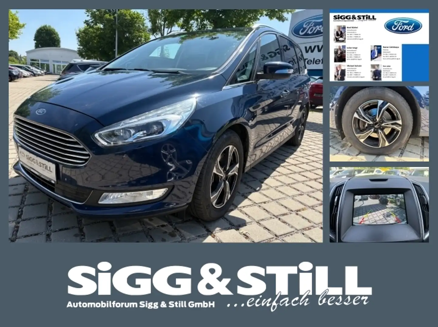 Ford Galaxy 2.0 Titanium 7-SITZER AHK*LED*ACC*NAV*STANDH Blau - 1