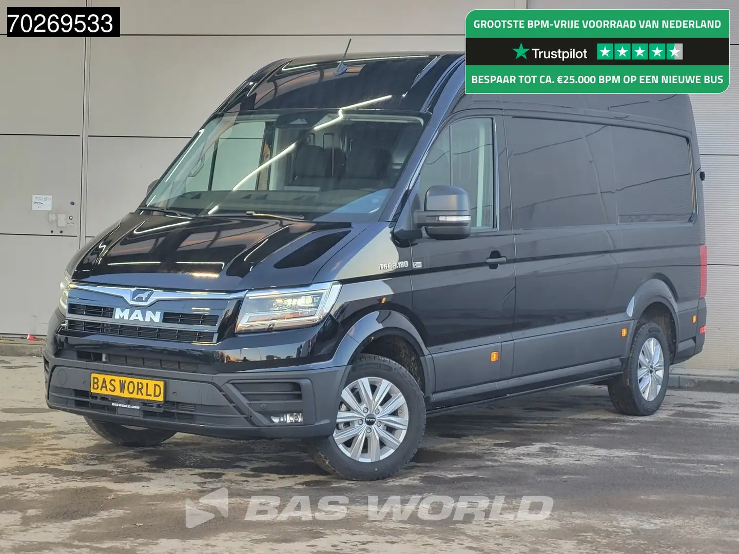 MAN TGE 3.180 Automaat 2025 model Facelift L3H3 Navi CarPl Czarny - 1
