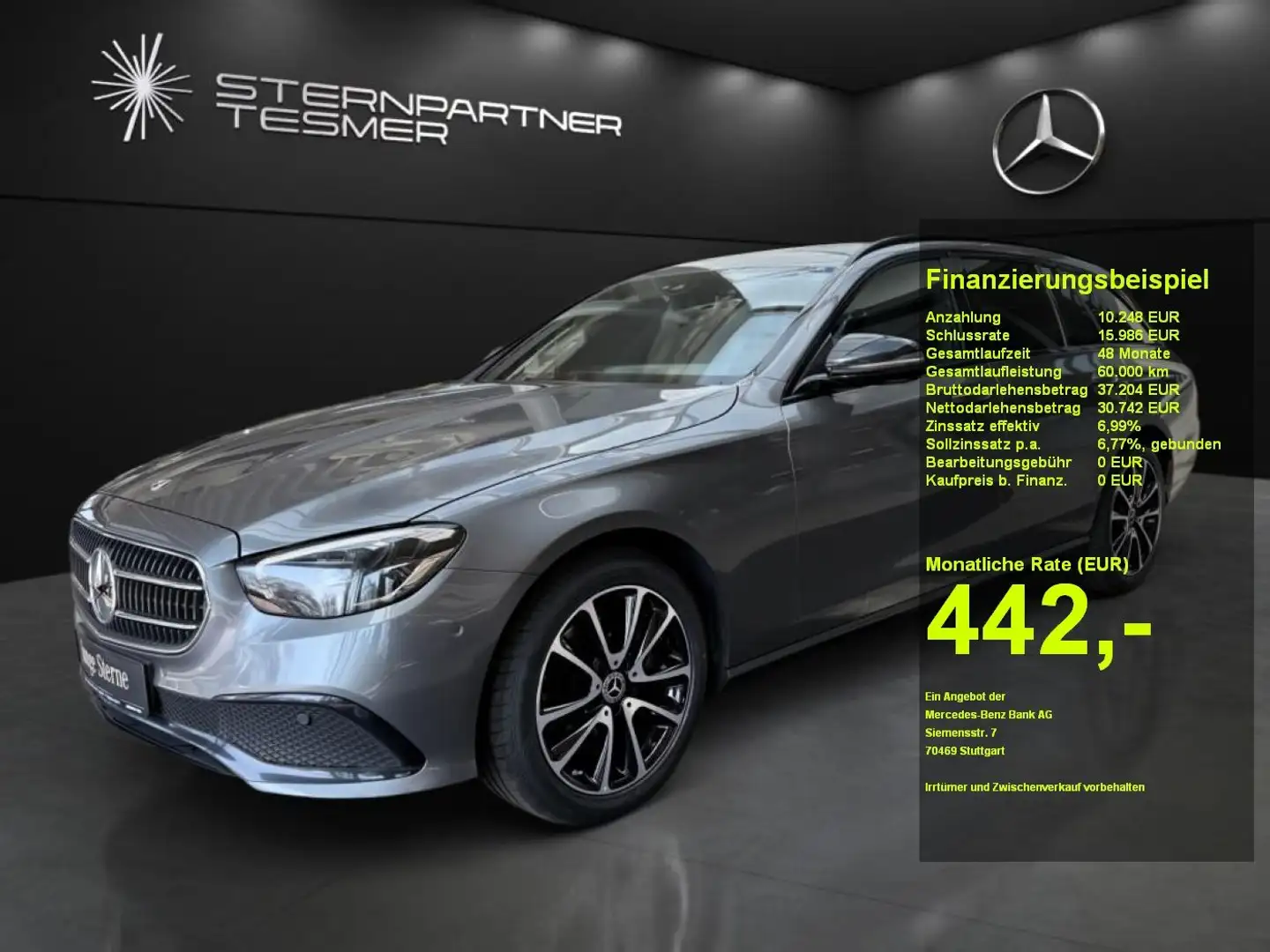 Mercedes-Benz E 300 d 4M T +AVANTGARDE+NIGHT+KAMERA+MBUX+AHK Grau - 1