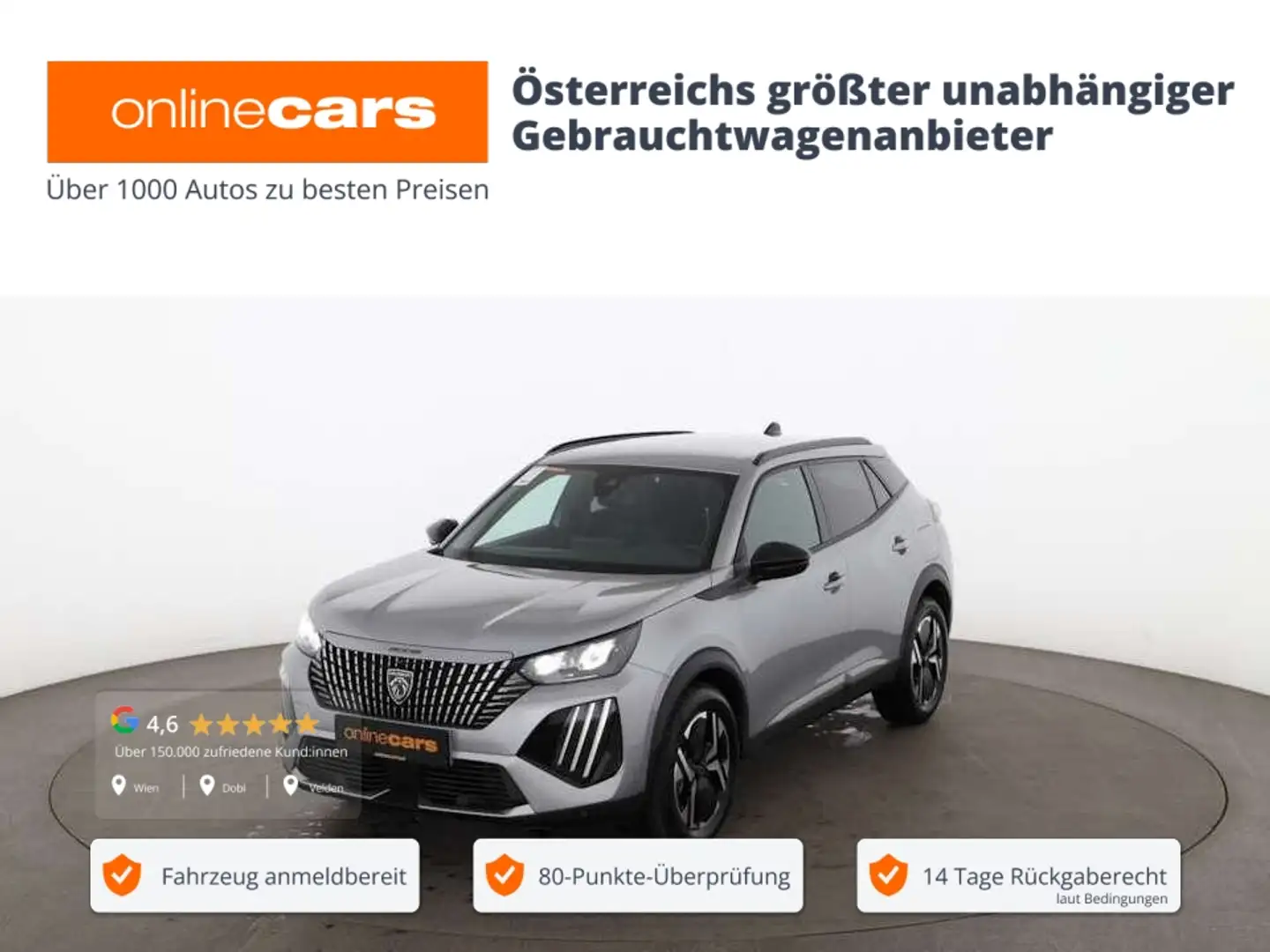 Peugeot 2008 1.2 Allure E-DCS 6 Aut LED RADAR NAVI R-CAM Grau - 1