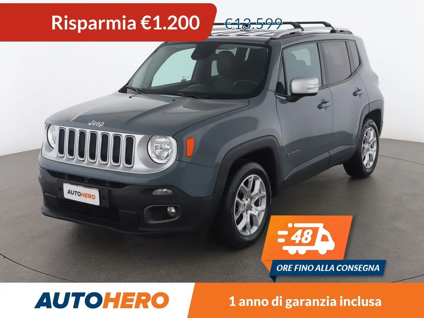Jeep Renegade 1.6 M-Jet Limited 120 CV Grigio - 1