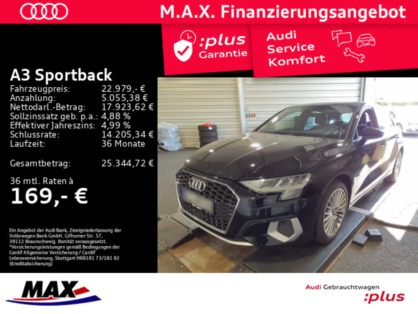 Audi A3 30 TFSI ADVANCED RADIO+PDC+ALU 17"+ Schwarz - 1