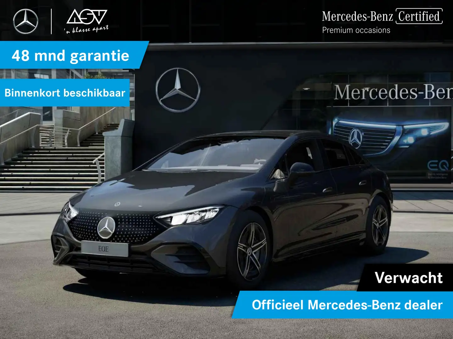 Mercedes-Benz EQE 300 Sport Edition 90 kWh Panoramadak, lederen bekledin Grijs - 1