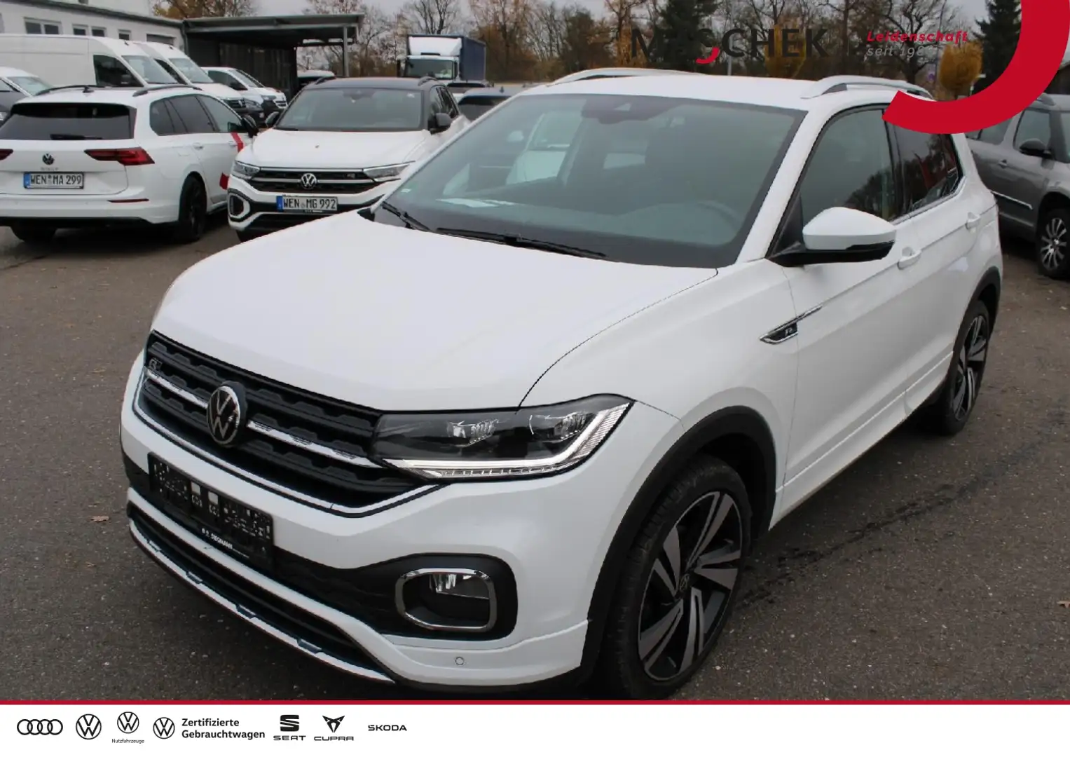 Volkswagen T-Cross R line 1.0 TSI LED Sitz DAB ACC LM18 MFL Carplay A Weiß - 1