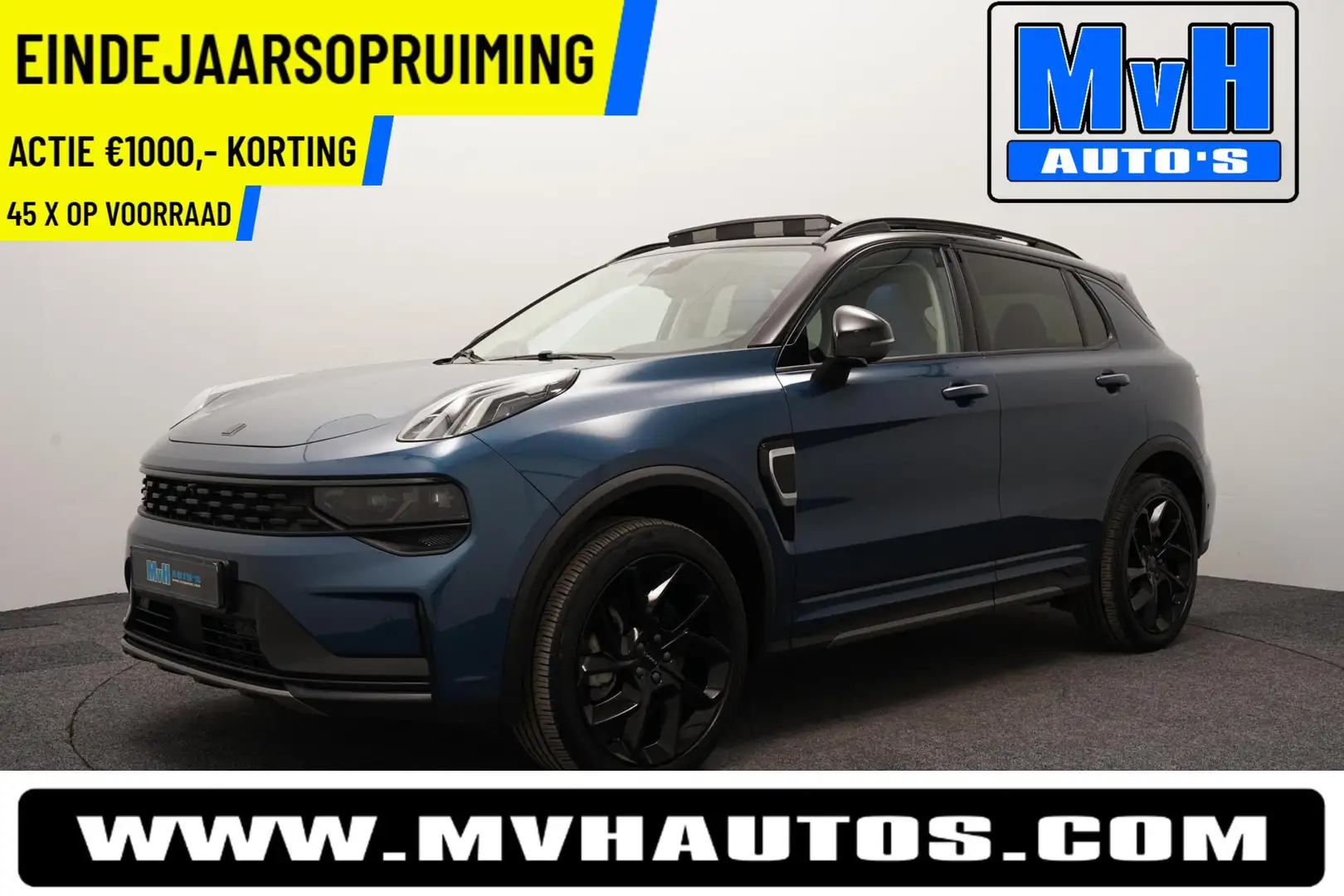 Lynk & Co 01 1.5 Plug-in Hybride|FULL BLACK XXL|360°CAM|NAP Bleu - 1