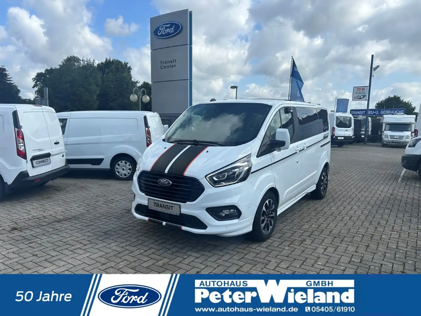 Ford Tourneo Custom Kombi 320 L1 Sport 2.0 TDCi EU6d-T Sportpaket Stan Weiß - 1