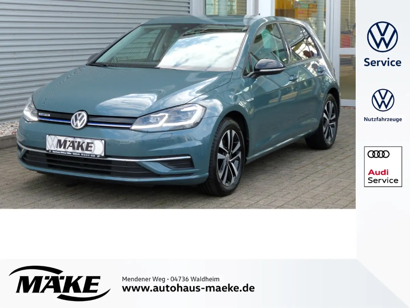 Volkswagen Golf VII 1,5 TSI DSG, IQ.DRIVE, LED-Matrix, ACC, Navi, Blau - 1