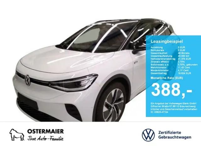 Volkswagen ID.4 GTX 340PS 4M NP.69T ACC.5J-G.WÄRMEPUMPE.AHK.KAMERA