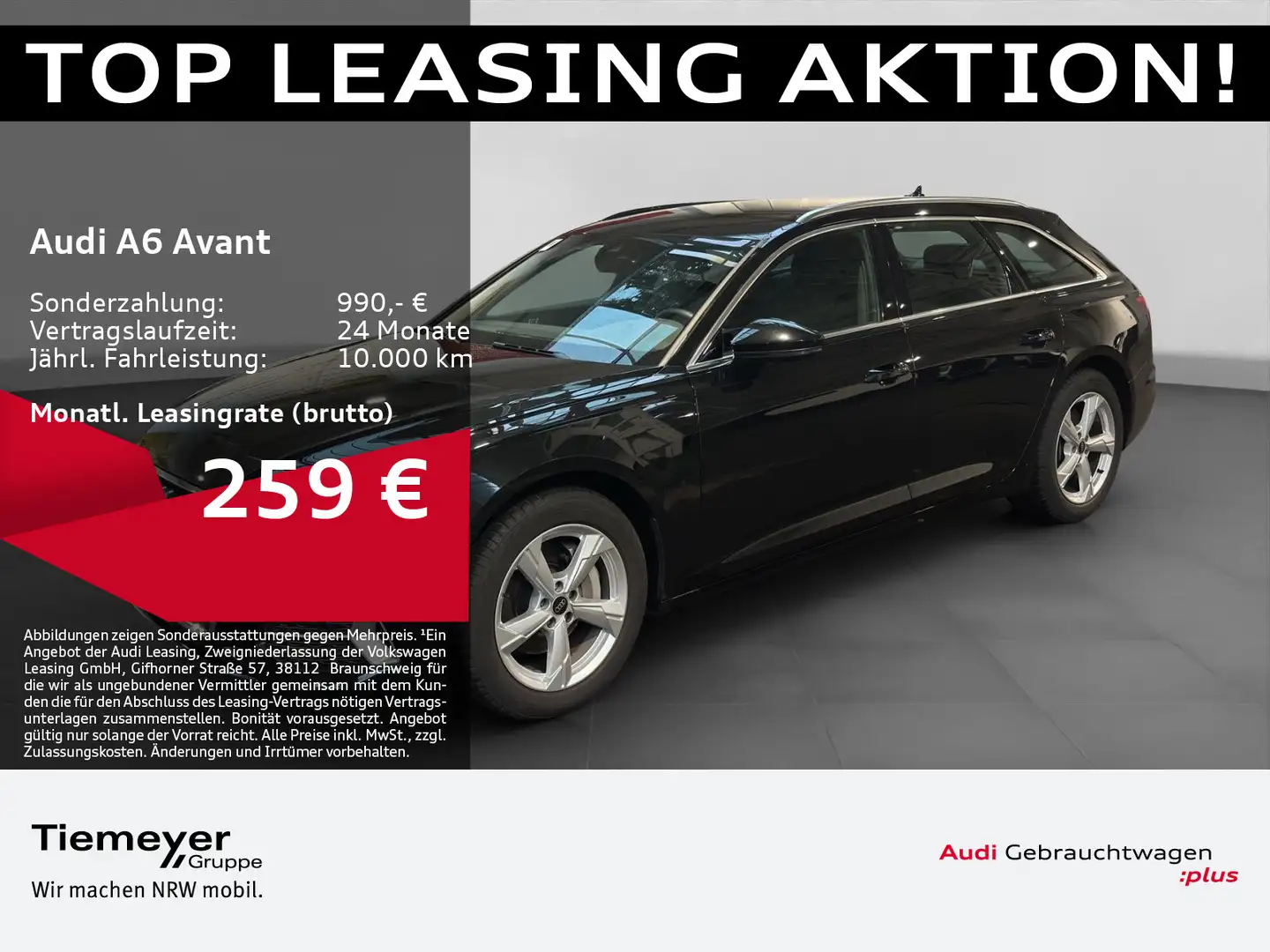 Audi A6 45 TFSI ADVANCED 360 AHK LEDER MEMORY Schwarz - 1