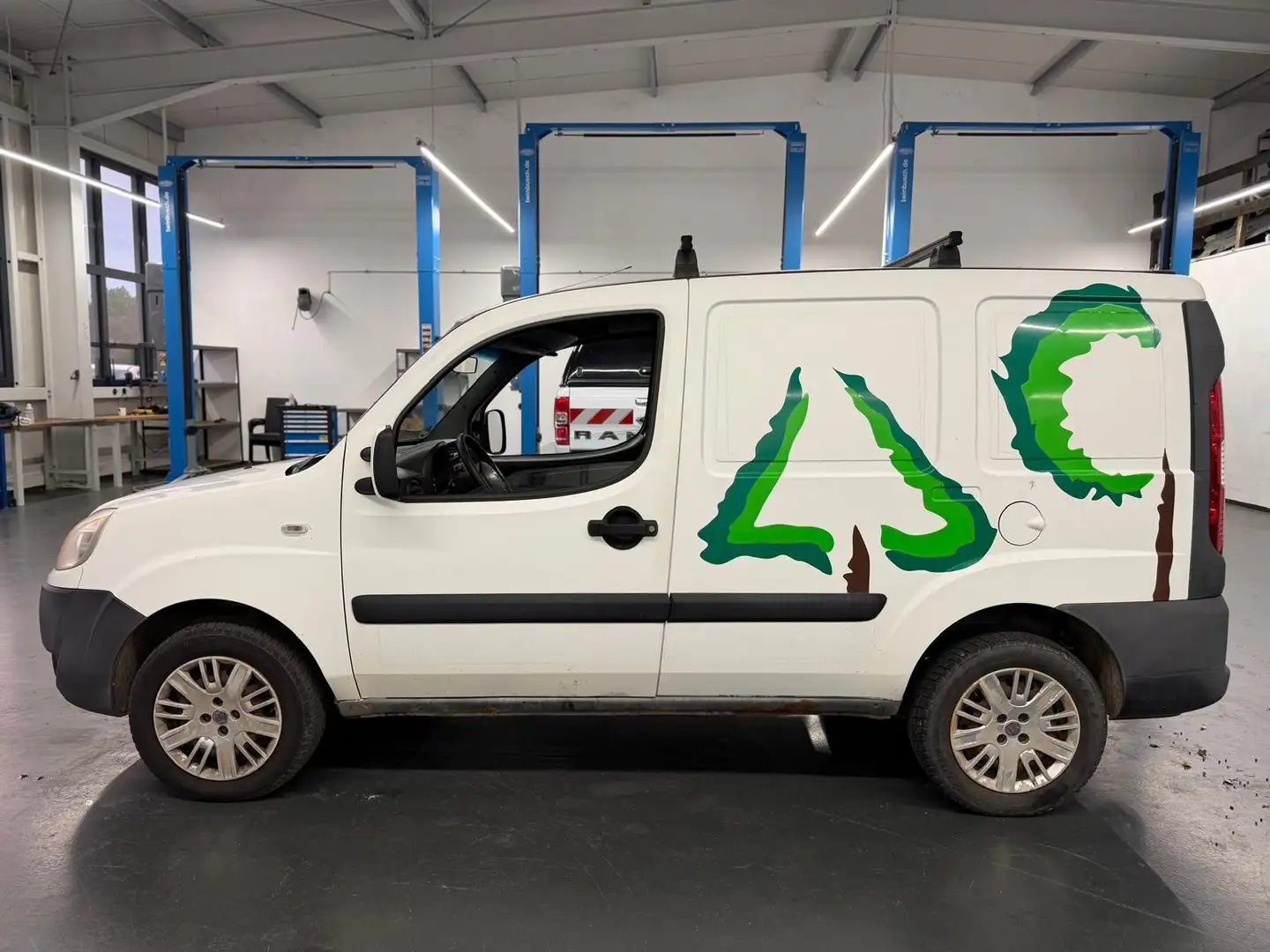 Fiat Doblo Doblo 1.3 JTD SX Kasten*el. Fenster&Spiegel*AHK Weiß - 2