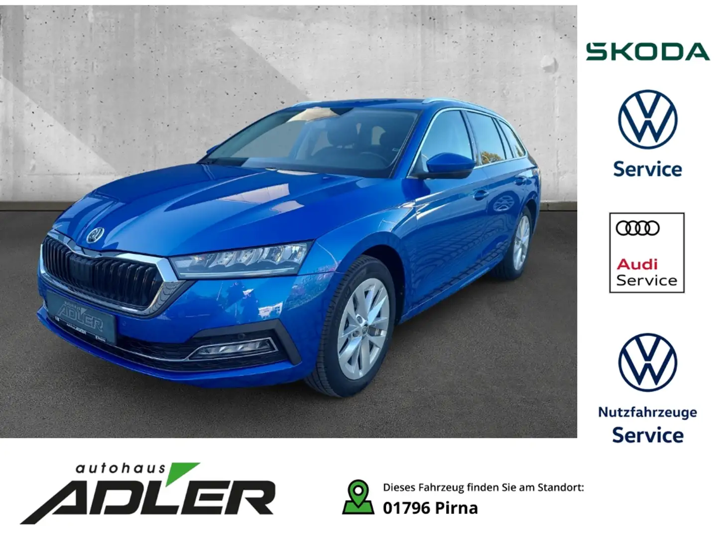 Skoda Octavia Combi Style 1.0 TSI HUD Navi  Memory Sitze LED Spe Blauw - 1