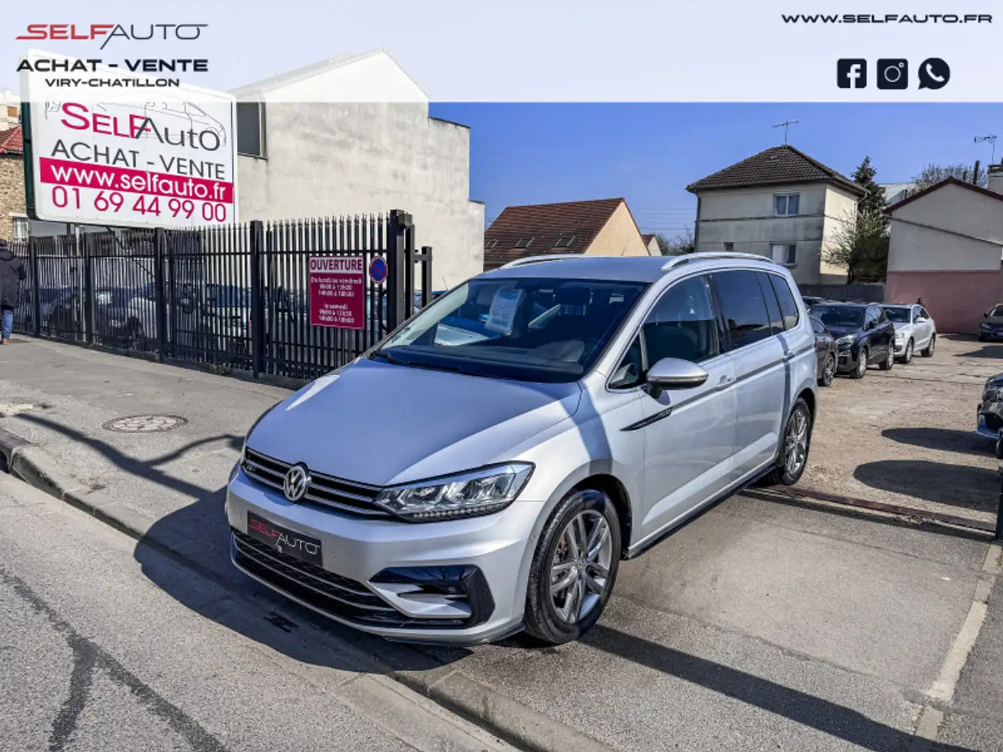 Volkswagen Touran 1.6 TDI 115CH BLUEMOTION TECHNOLOGY FAP R-LINE 7 P Gris - 1