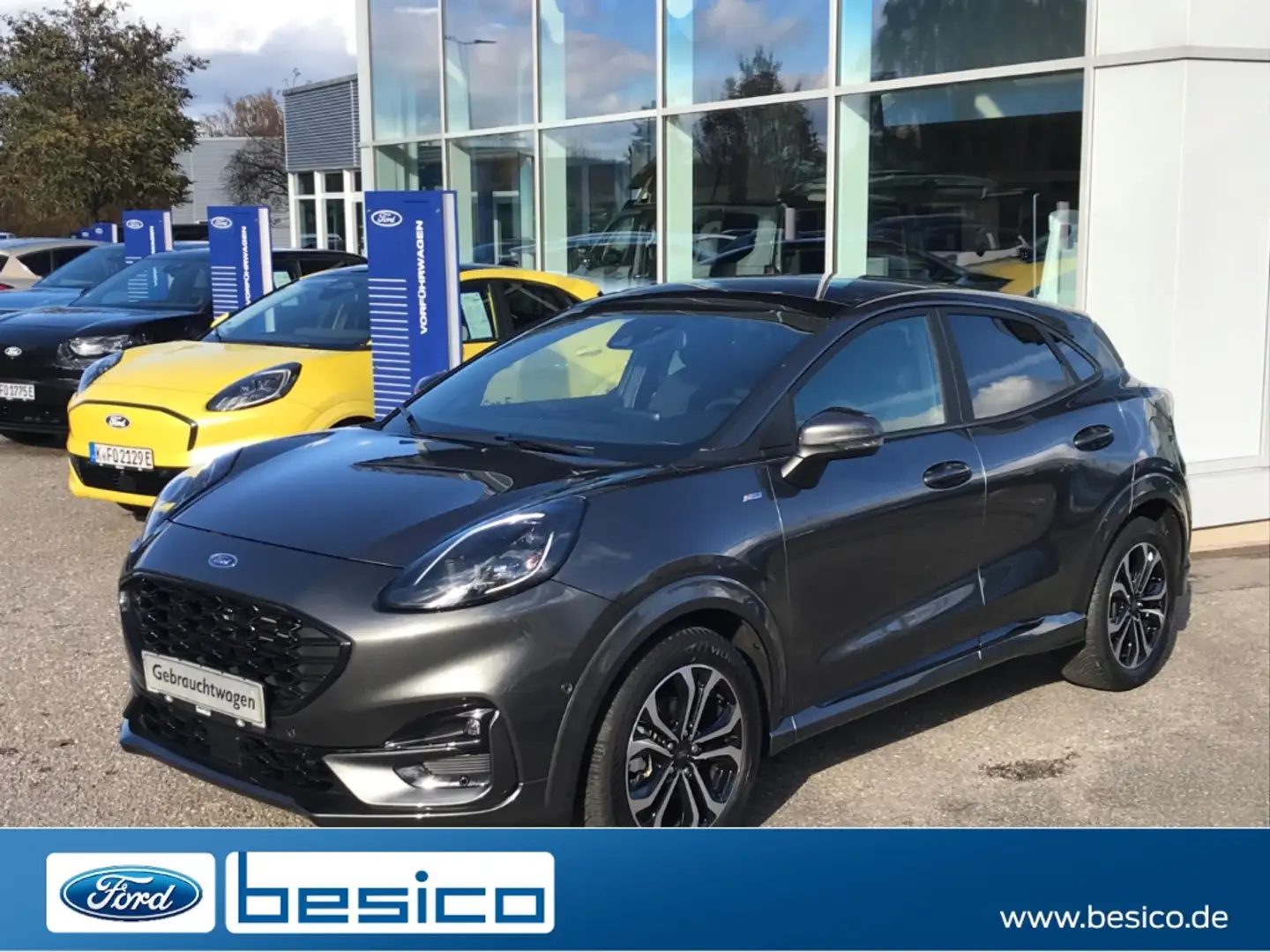 Ford Puma ST-Line+LED+iACC+BLIS+PDC+NAV+DAB+Panodach+ Grijs - 1