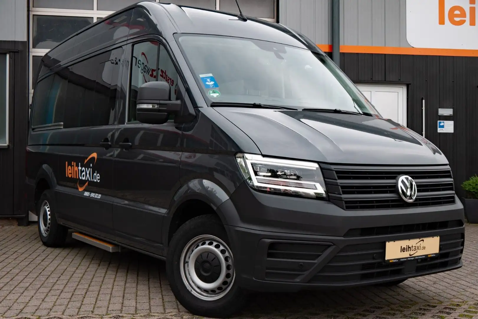Volkswagen Crafter Liegend/Rollstuhl BOKraft Lift Mietwagen Grau - 2