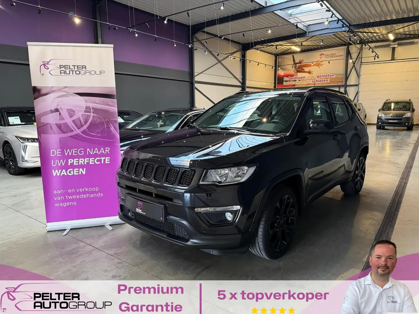 Jeep Compass 1.3turbo Limited Bj.2021 1ste eig. Czarny - 1