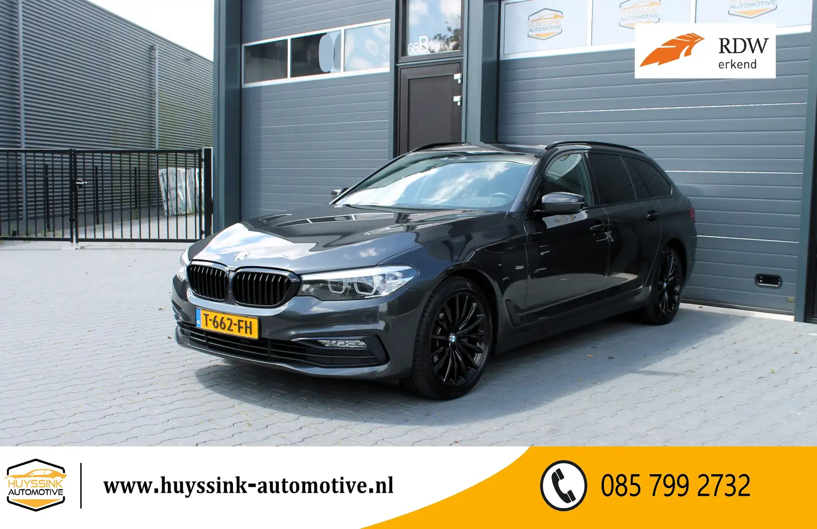 BMW 520 520D High Exe | Compl. Onder-historie | Trekhaak!! Grijs - 1