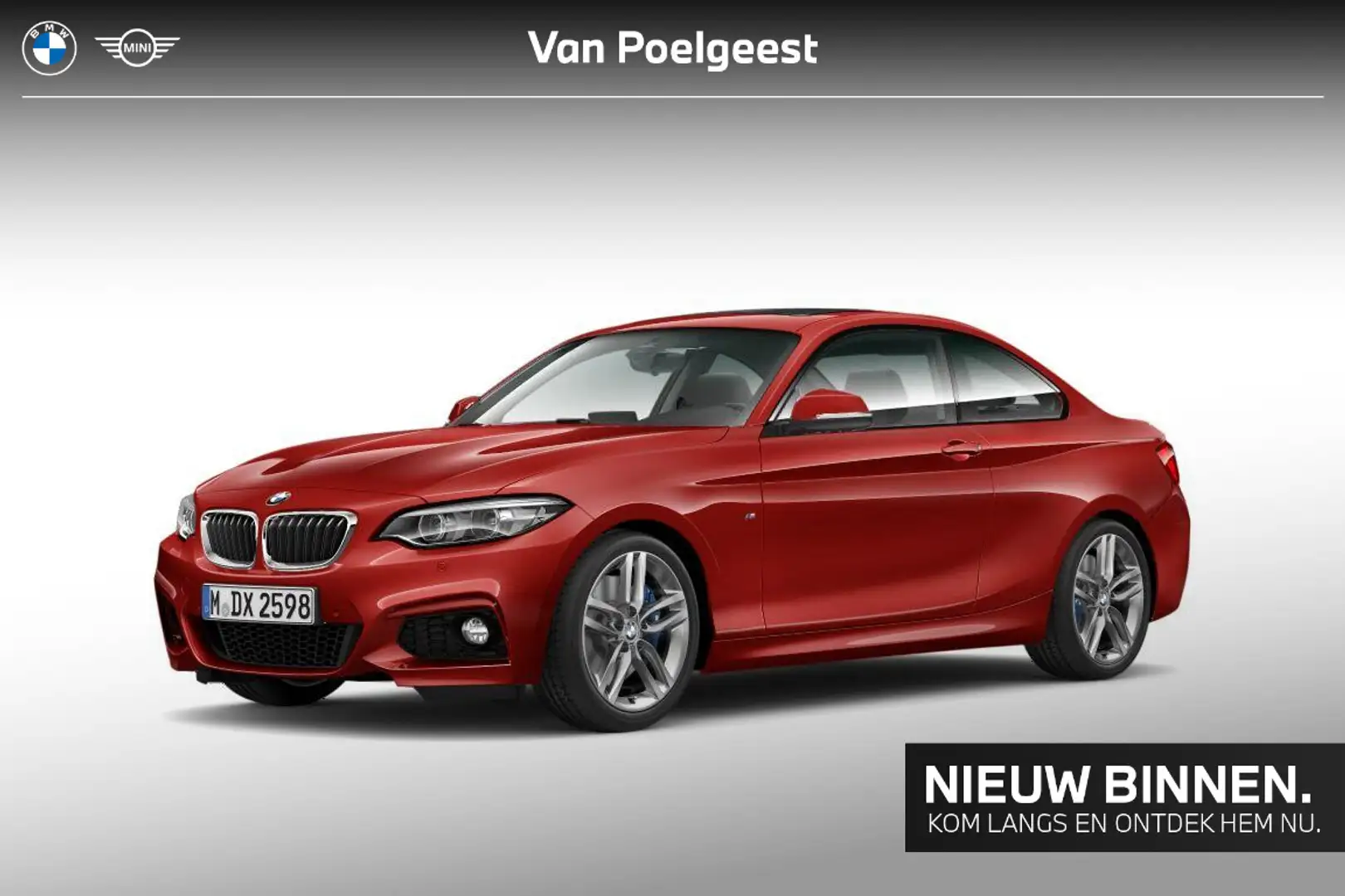 BMW 220 2 Serie Coupé 220i High Executive M Sportpakket Au Rood - 1