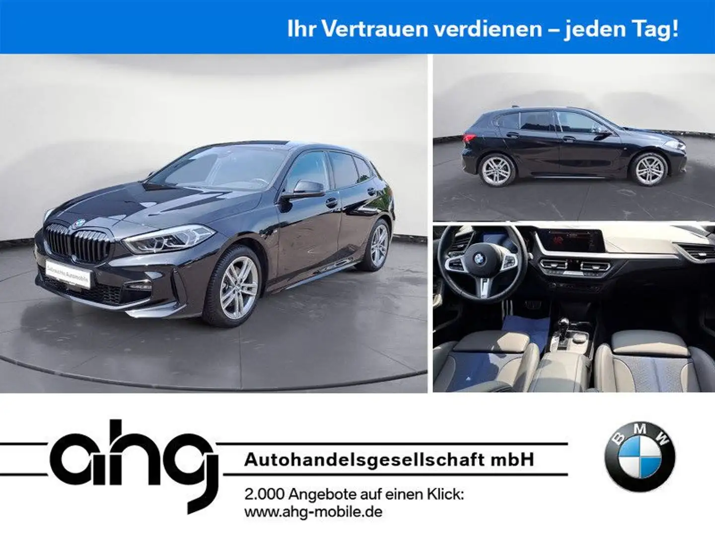 BMW 118 iA Limousine M Sport Navi Klimaaut. Sportsitz Noir - 1